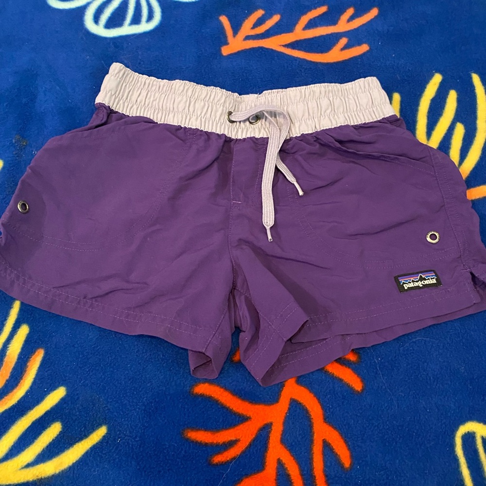 Purple Shorts with Drawstring Waist